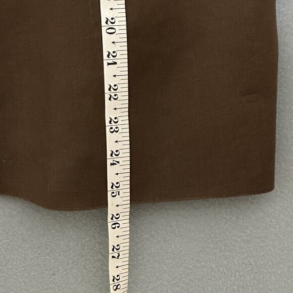 Lino USA Womens Top Plus 1X Brown 100% Linen 2 Piece Embroidered Classic Clasual - Picture 10 of 16